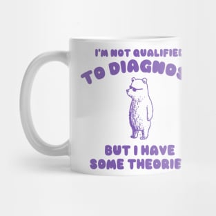 Not Qualified to Diagnose Shirt, Retro Cartoon T Shirt, Weird T Shirt, Meme T Shirt, Trash Panda Mug